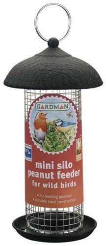 Mini-Vogelfuttersilo Erdnuss-Spender (galvanisiert/schwarz)