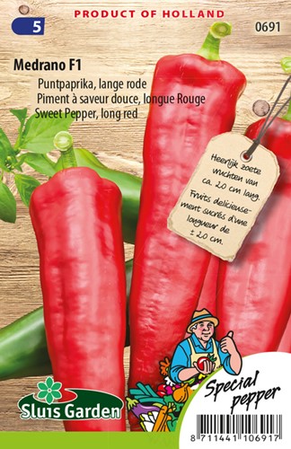 Spitzpaprika, lang, rot Medrano F1