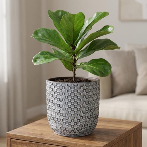 Mini pot relief blauw D7-2