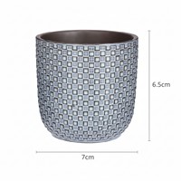 Mini pot relief blauw D7-3