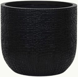 Blumentopf Capi Nature Skin Rund Anthrazit Ø17cm - 15cm