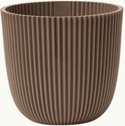 Blumentopf Capi Nature Groove Warm Taupe Ø25 cm