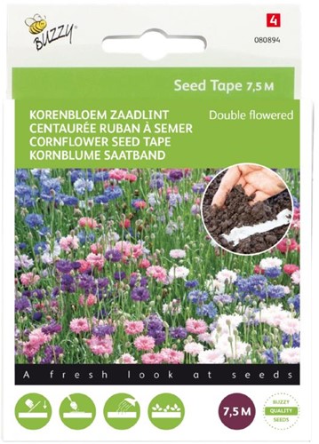 Kornblume Gefüllte Mischung Saatband – Buzzy Seed Tape