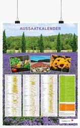 Aussaatkalender-Poster Deutsch - Aufgerollt