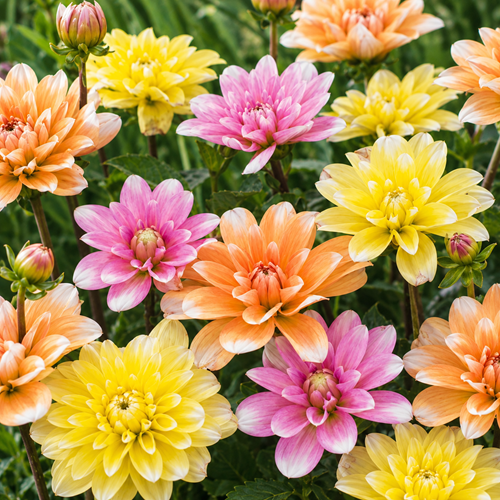 Dahlia Waterlily Mix