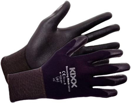 Kixx Handschuh Schwarz - mt 8 (Damengröße)