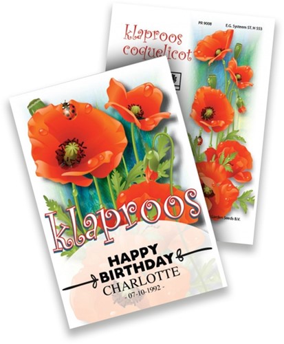 Personalisierte Werbegeschenke Samen Pakete Mohn 20 Stück-2