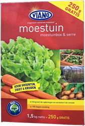 Moestuinmest organisch 1,5 kg. + 250 g. gratis- Viano