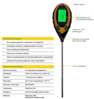 Feuchtigkeit/pH/Licht/Boden Thermometer (4in1)-2