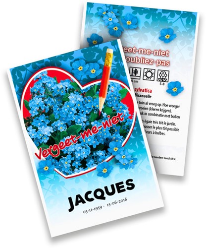 Vergeet-mij-Niet  - Myosotis zakjes persoonlijk bedrukt - 250 stuks-2